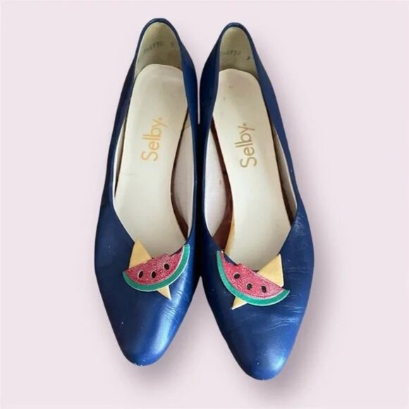 LAST CHANCE! 4x Vintage Selby Leather Pumps 8/8.5 Comfort Kitten Heels Shoes - Picture 2 of 5